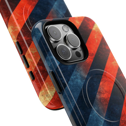 Diagonal Stripes Blaze iPhone 16 Pro Max Case - Tough+