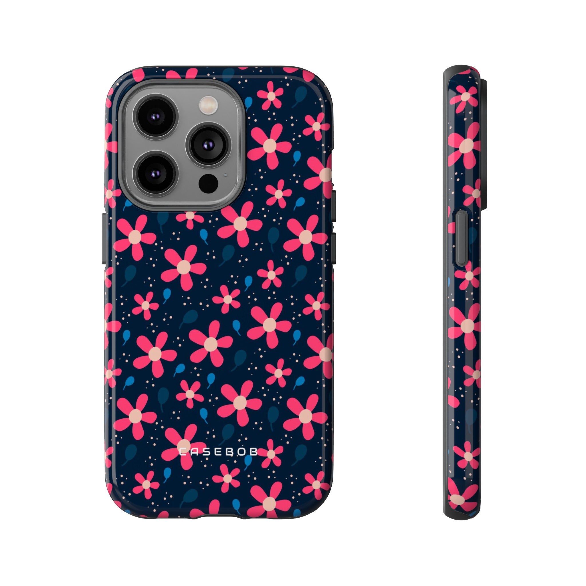 Pink Flower Pattern - Protective Phone Case