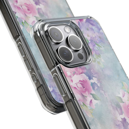 Dreamy Floral Watercolor - Clear Impact iPhone 15 Phone Case