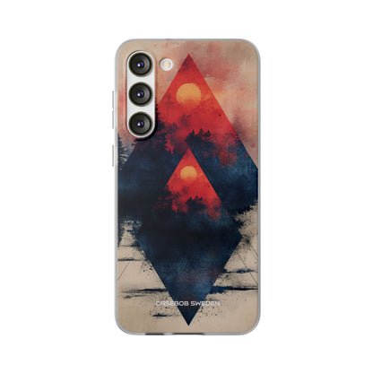 Red Sky Serenity - Flexi Samsung S23 Phone Case