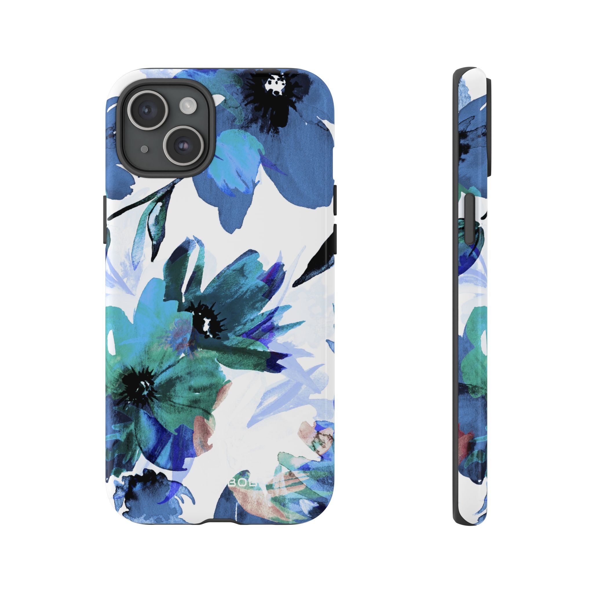 Blue Blossom Radiance iPhone 15 Plus Case - Tough