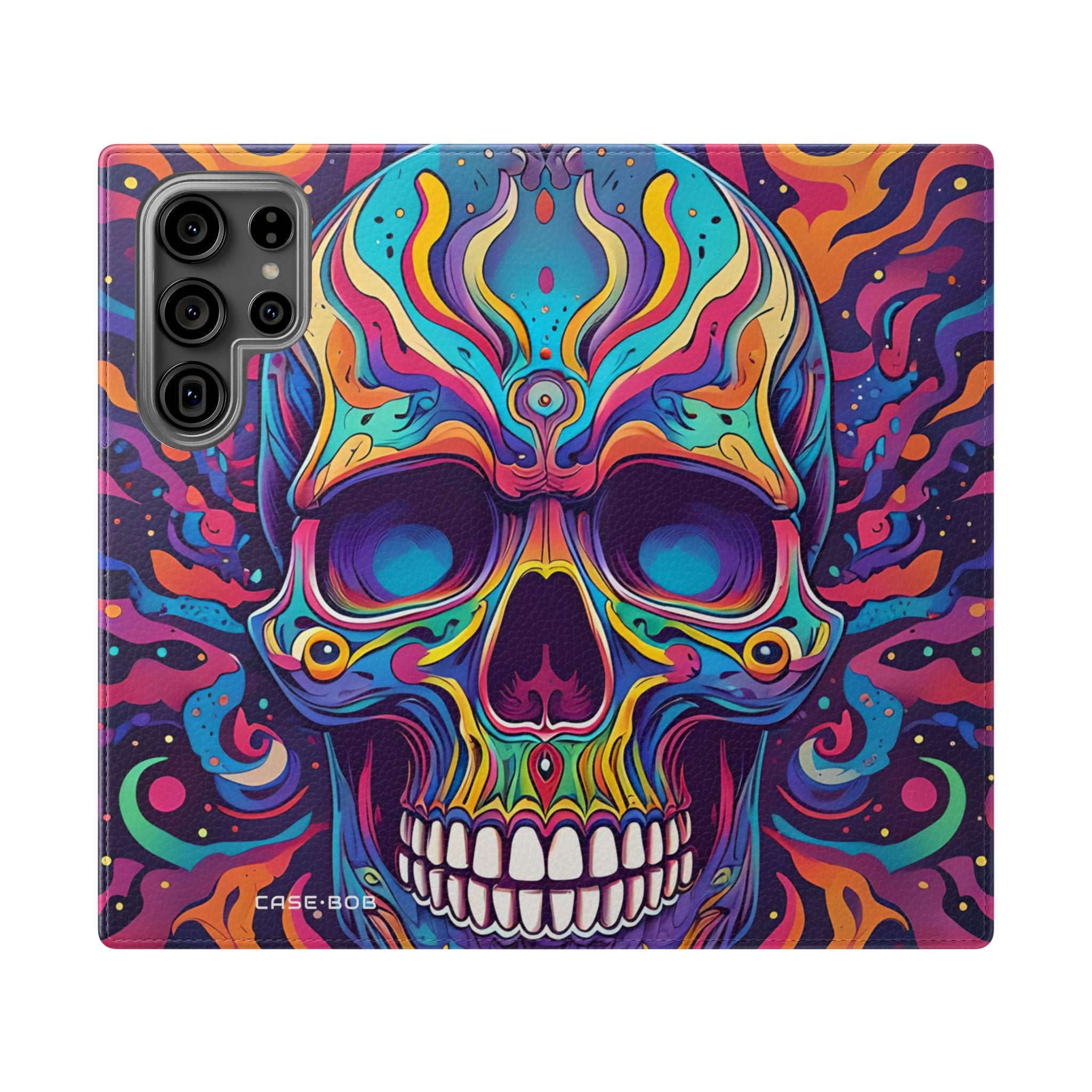 Psychedelic Skull - Samsung S23 Ultra Case - Wallet