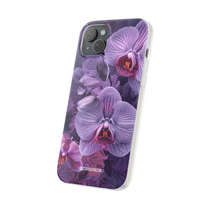 Strahlendes Orchideen-Design | Handyhülle für iPhone (flexible Hülle) 