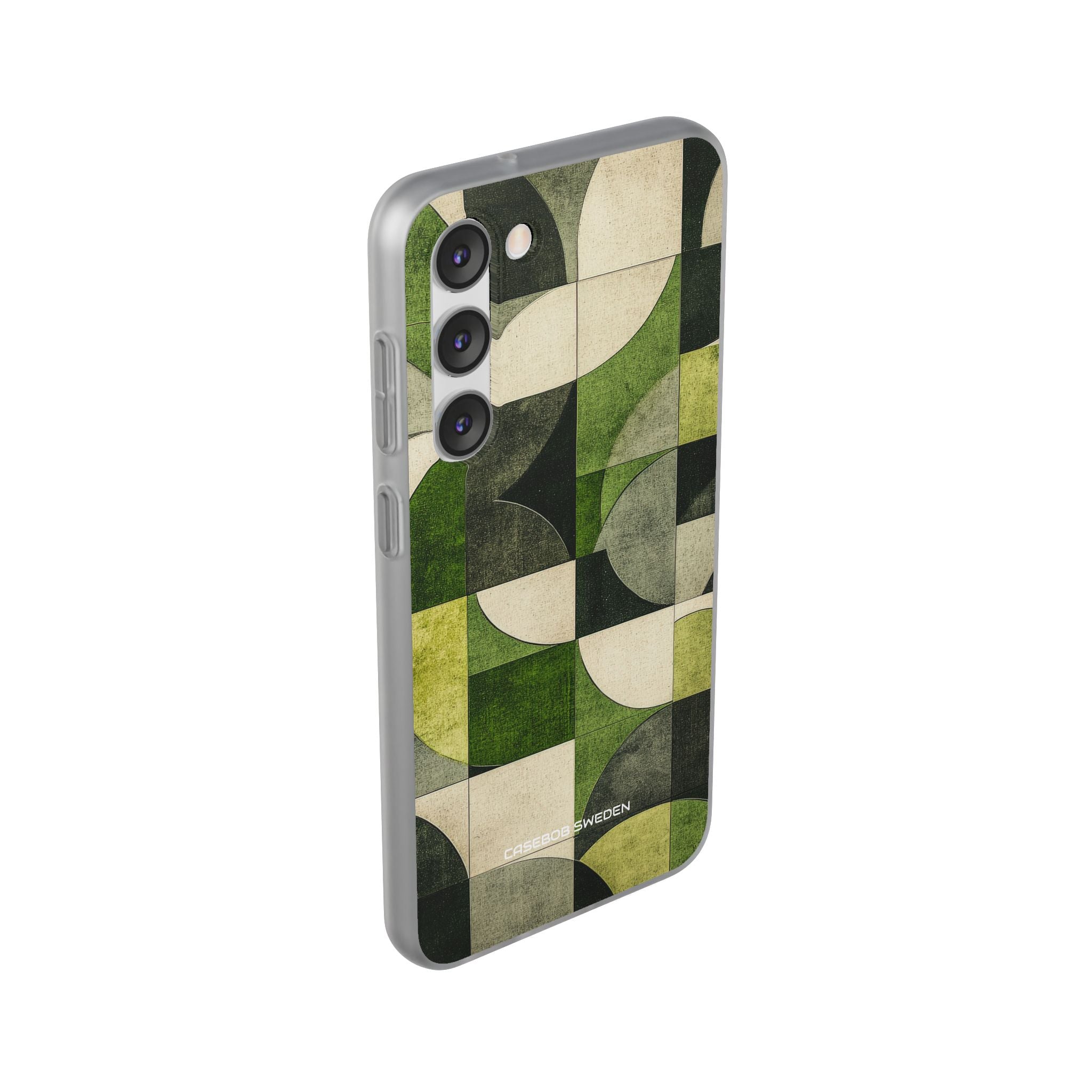 Green Geometric Harmony - Flexi Samsung S23 Phone Case