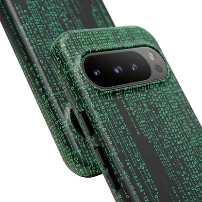 Cyber Green Cascade Google Pixel 9 - Tough Phone Case