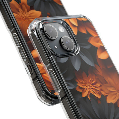 Graphical Orange Florals iPhone Case - Impact
