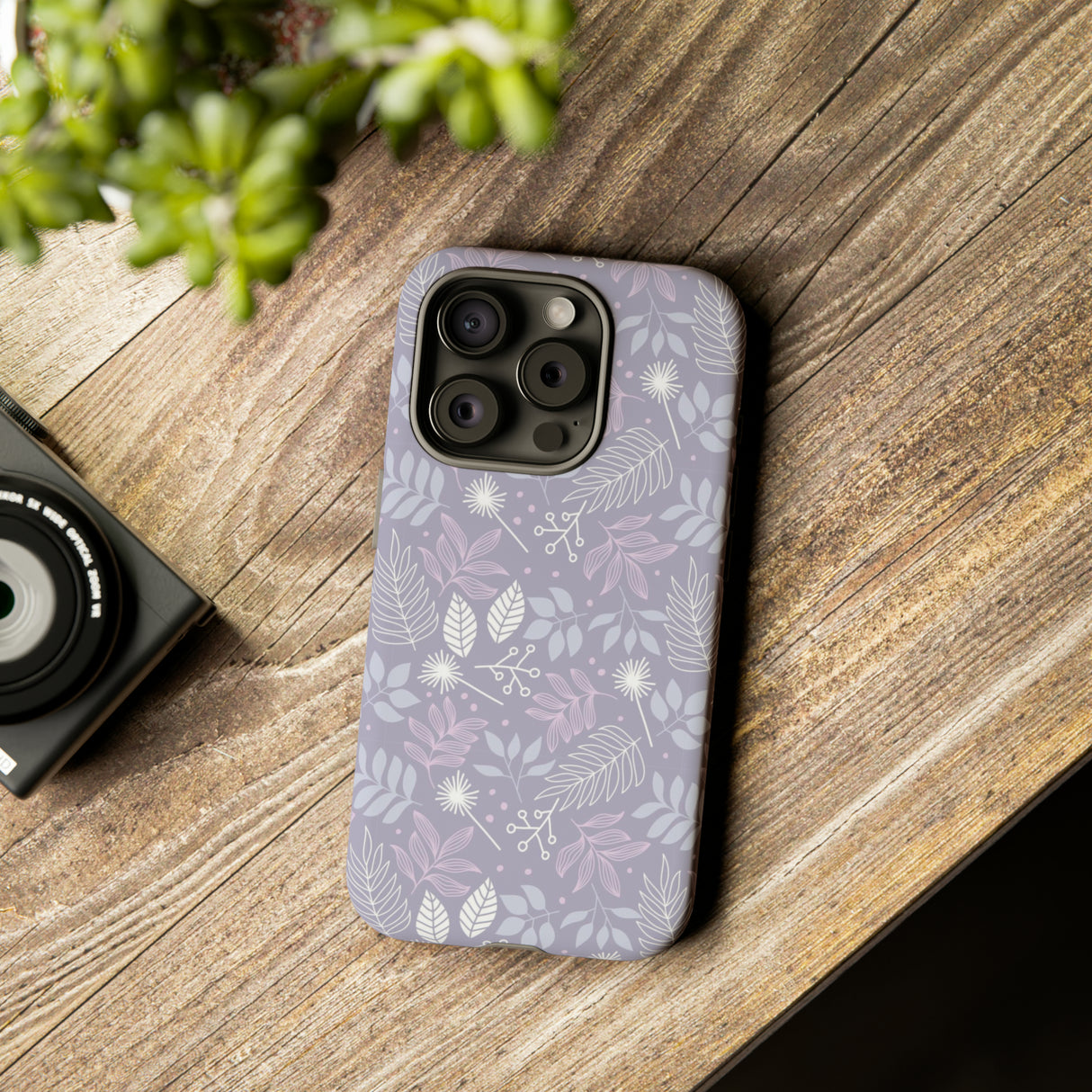 Purple Mona Leaf - Protective Phone Case