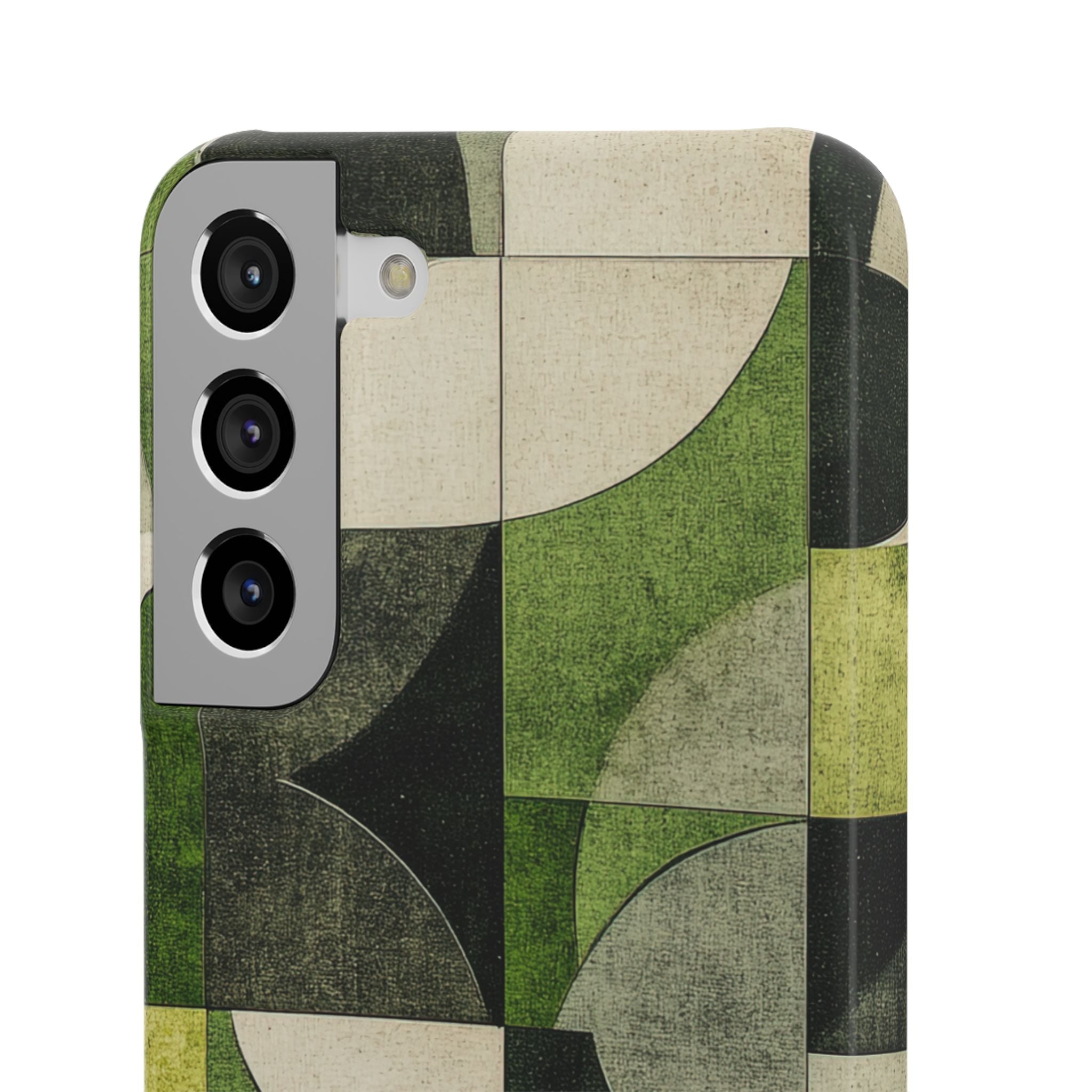 Green Geometric Harmony - Slim Samsung S22 Phone Case