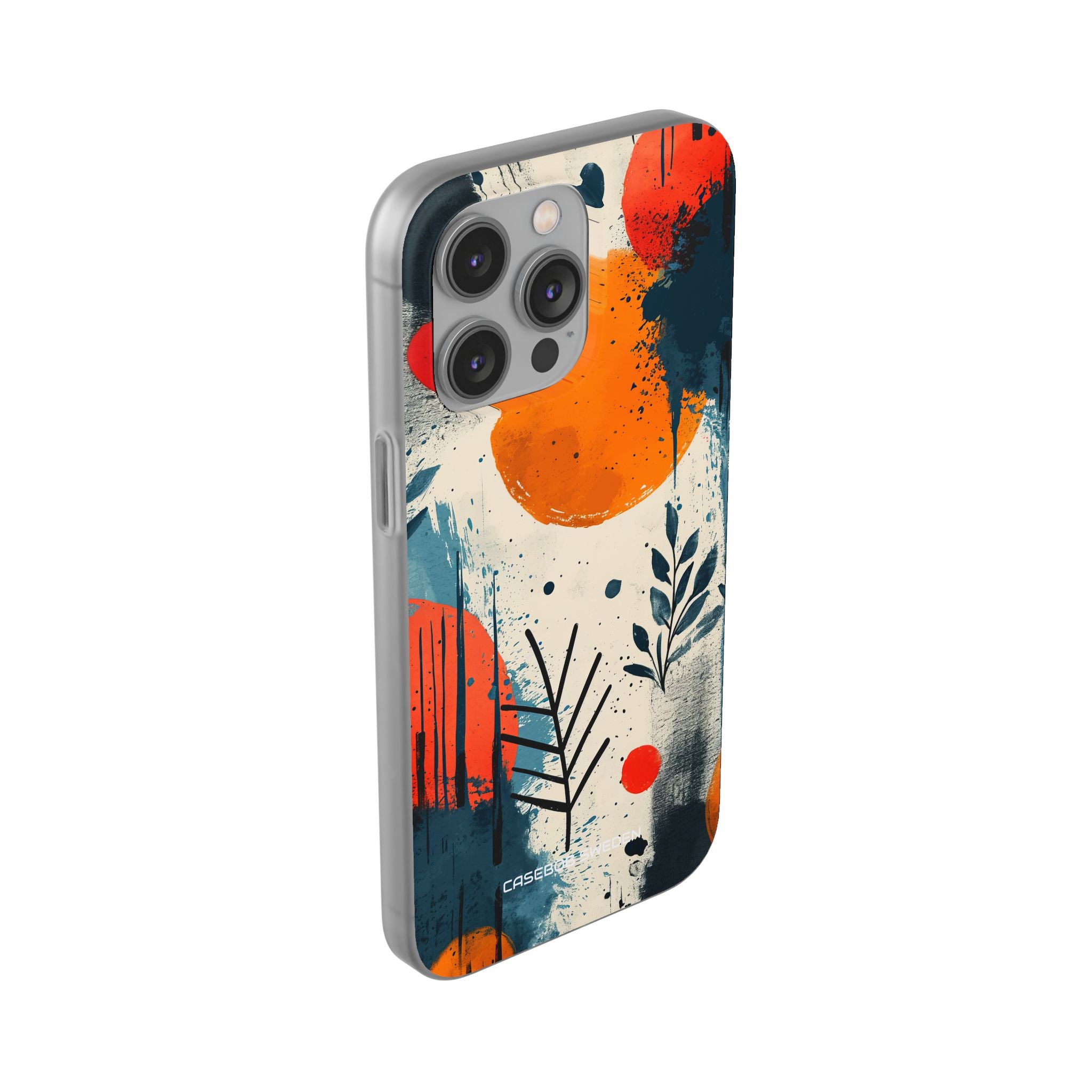 Orange Blue Splash - Flexi iPhone 14 Phone Case