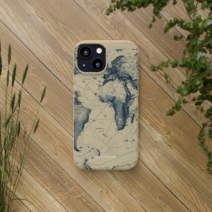 Vintage World Map | Biodegradable Phone Case