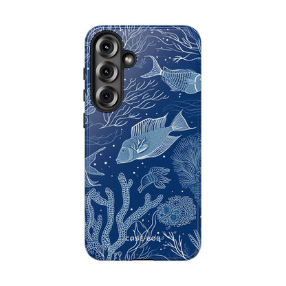 Navy Scale Reef Samsung S25 Plus Case - Tough