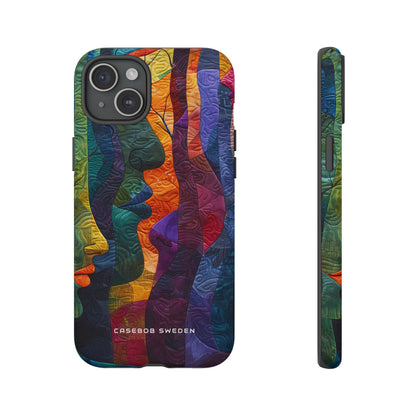 Harmonized Faces and Nature Fusion iPhone 15 - Tough Phone Case