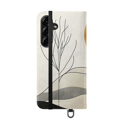 Orange Eclipse Trees - Samsung S25+ Case - Wallet