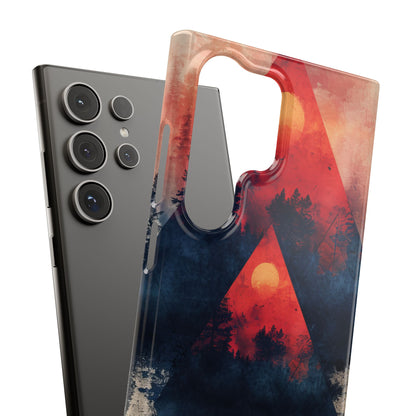 Red Sky Serenity - Slim Samsung S24 Phone Case