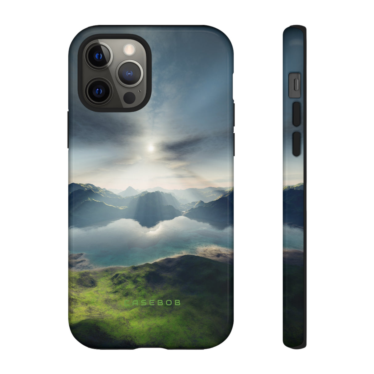 Landscape with Lake & Sun - Protective Phone Case