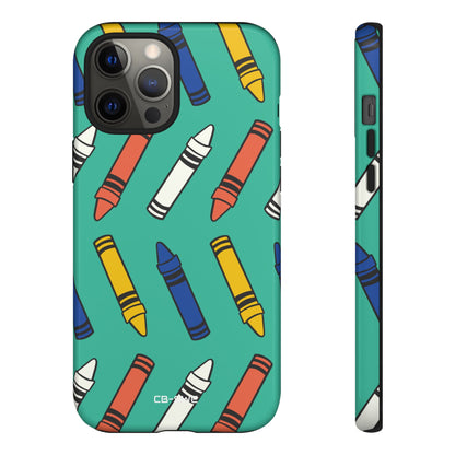 Crayons Dance Playfully - iPhone Case