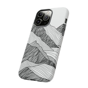 Abstract Mountain Line Art - Protective Phone Case