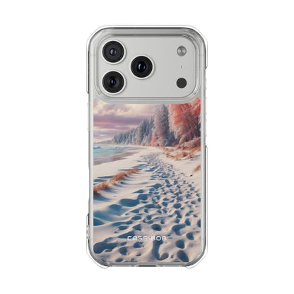 Snow Shore Footprints iPhone 17 Pro Case - Impact
