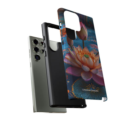 Vibrant Lotus Embroidery - Tough Samsung S23 Phone Case