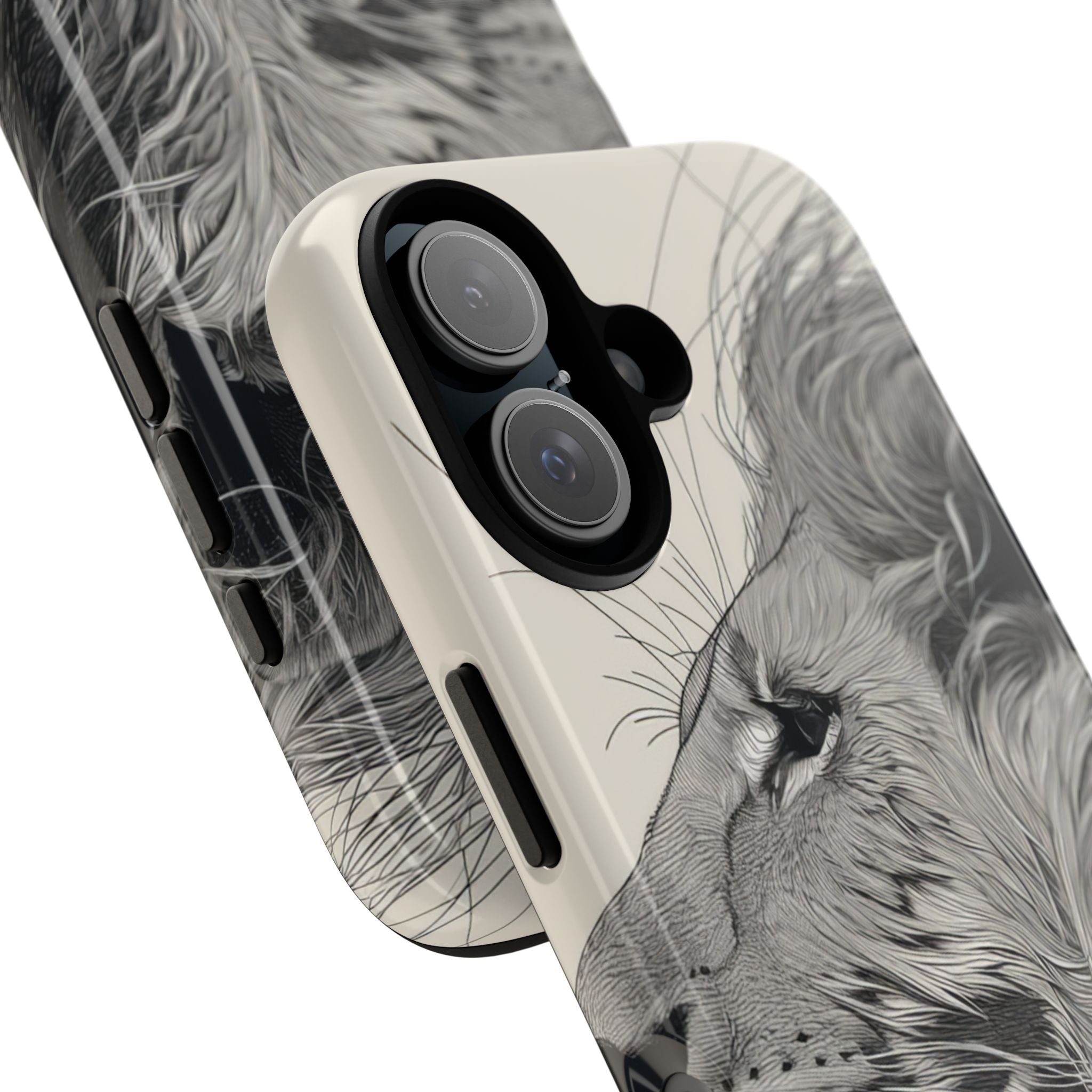 Majestic Lion: Grayscale Elegance - for iPhone 16