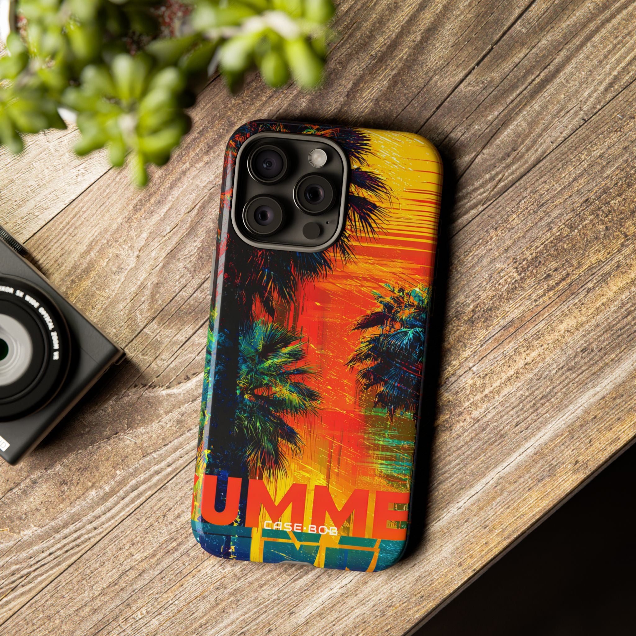 Tropical Sunburst iPhone 15 Pro Max Case - Tough