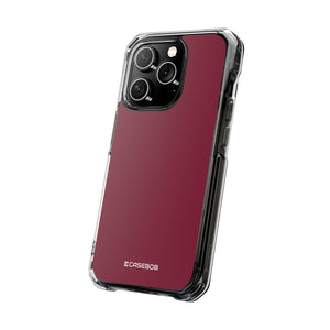 Claret Red | Phone Case for iPhone (Clear Impact Case - Magnetic)