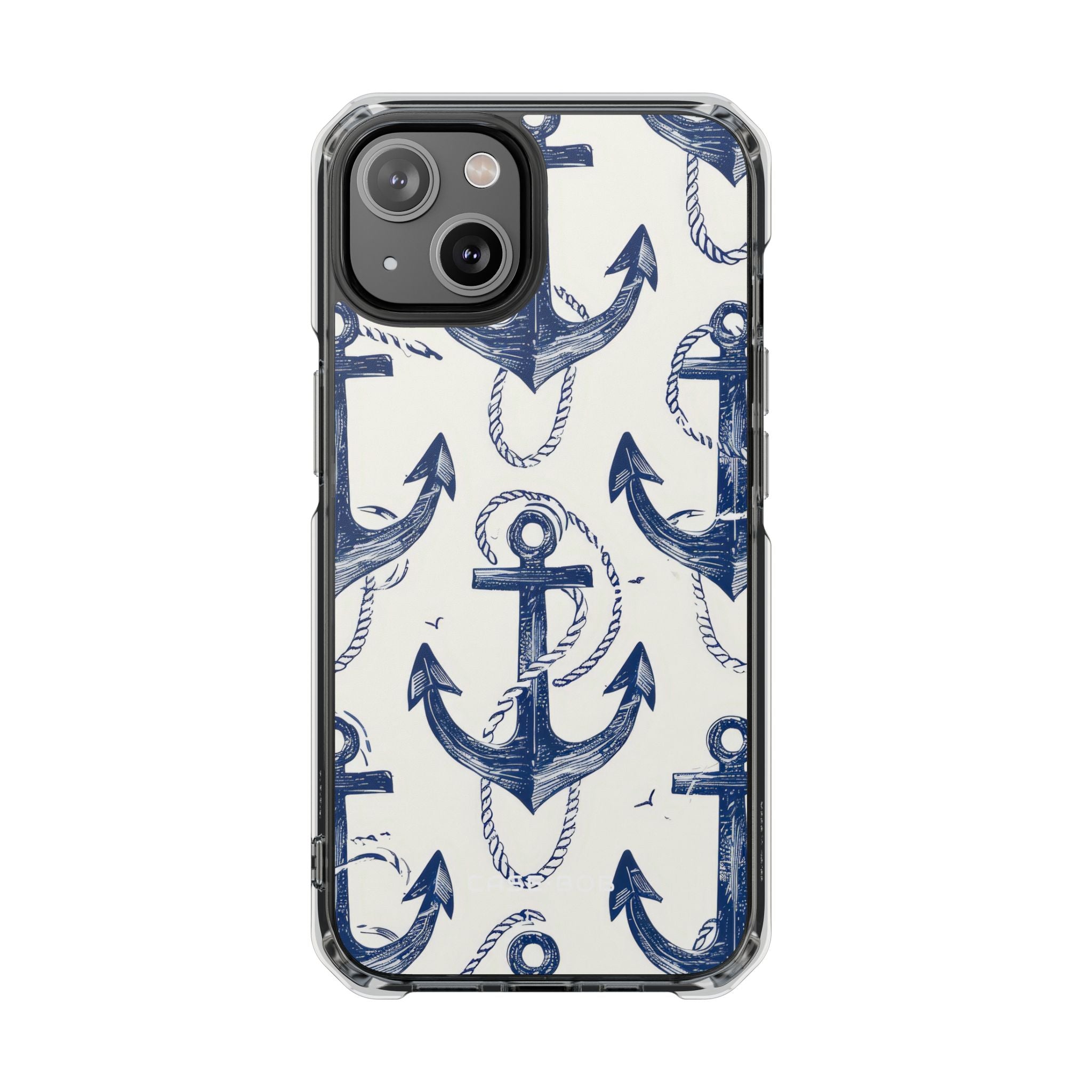 Navy Anchor Loop iPhone 14 Case - Impact