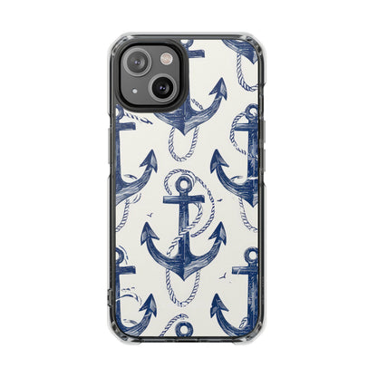 Navy Anchor Loop iPhone 14 Case - Impact