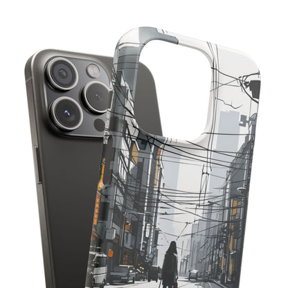 Urban Noir Streetscape iPhone 15 - Slim Phone Case