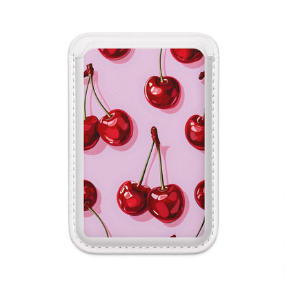 Glossy Cherry Glow Wallet – MagSafe Ready