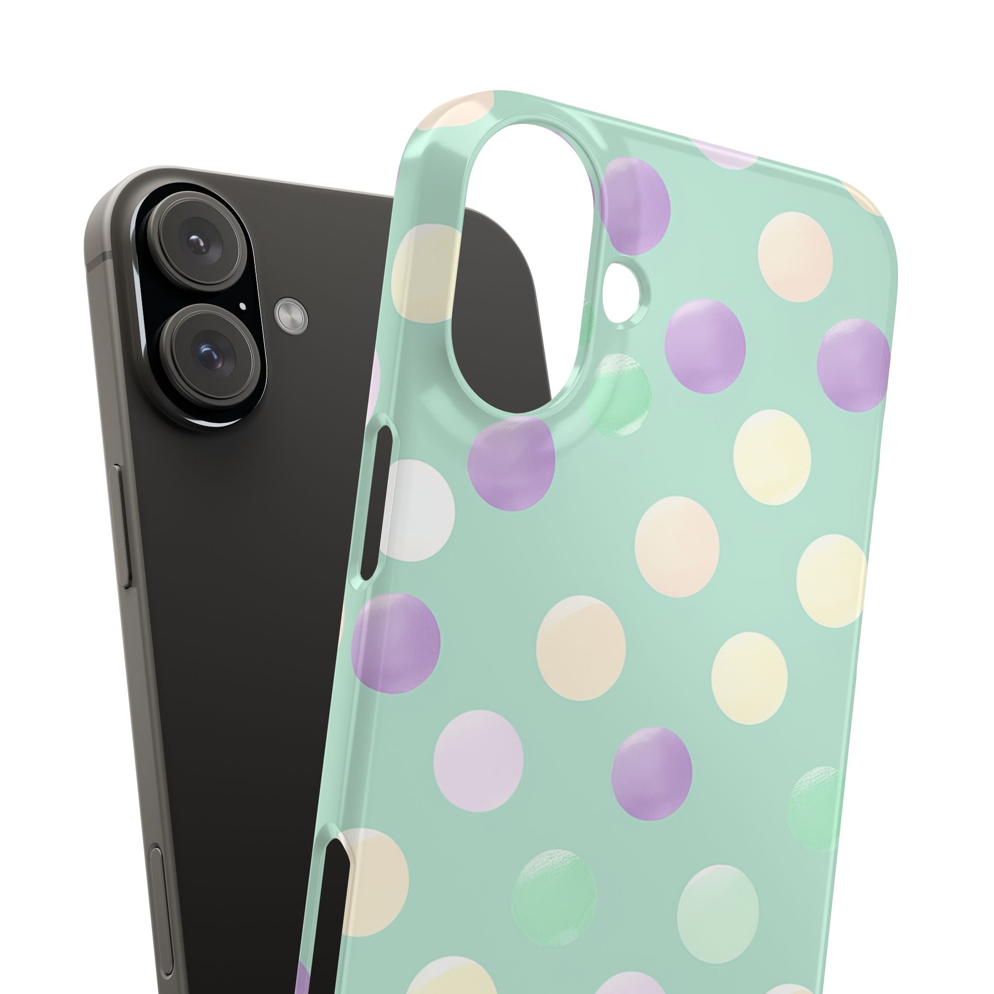 Pastel Polka Dots - Slim iPhone 16 Phone Case