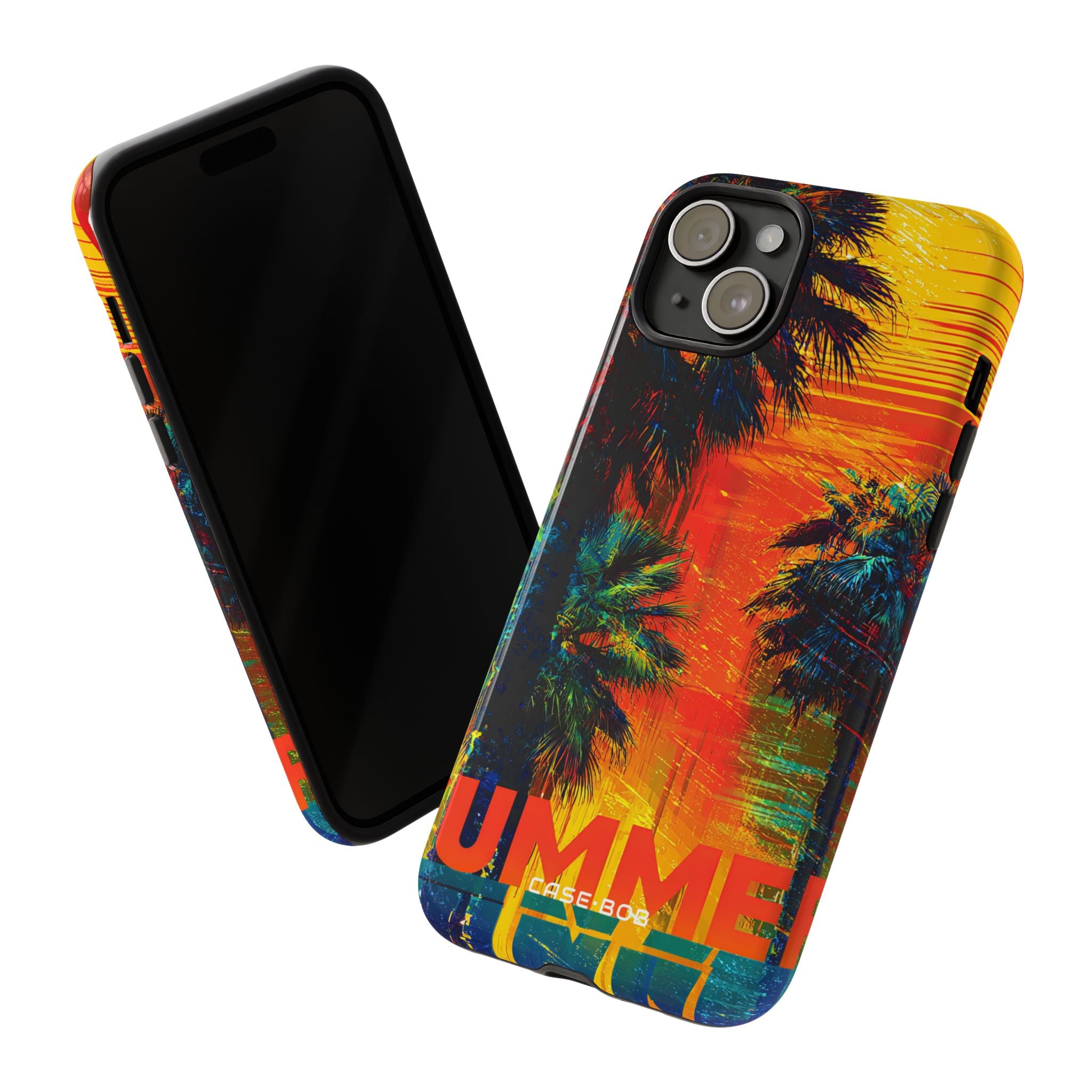Tropical Sunburst iPhone 15 Plus Case - Tough