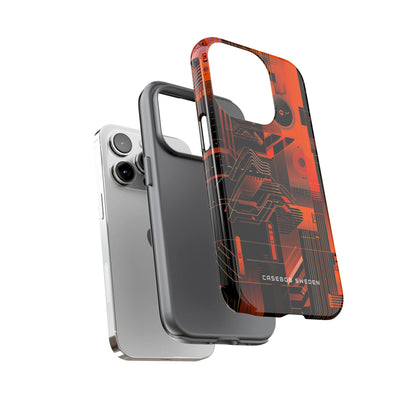 Gradient Circuitburst iPhone 14 - Tough Phone Case