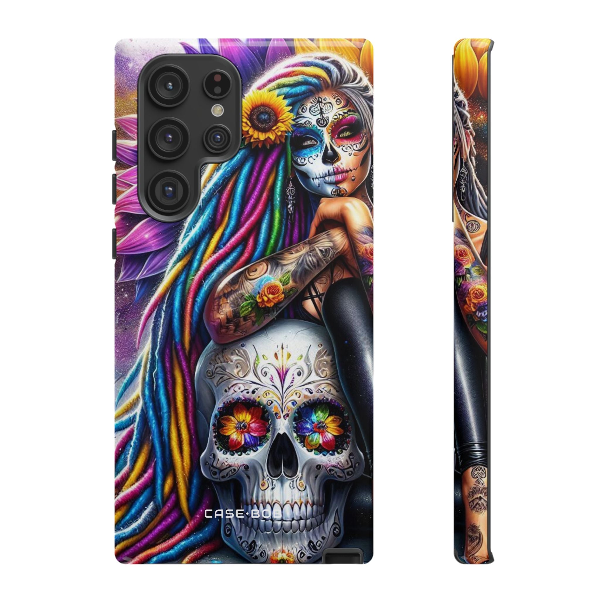 Sunflower Skull Glow Samsung S22 Ultra Case - Tough