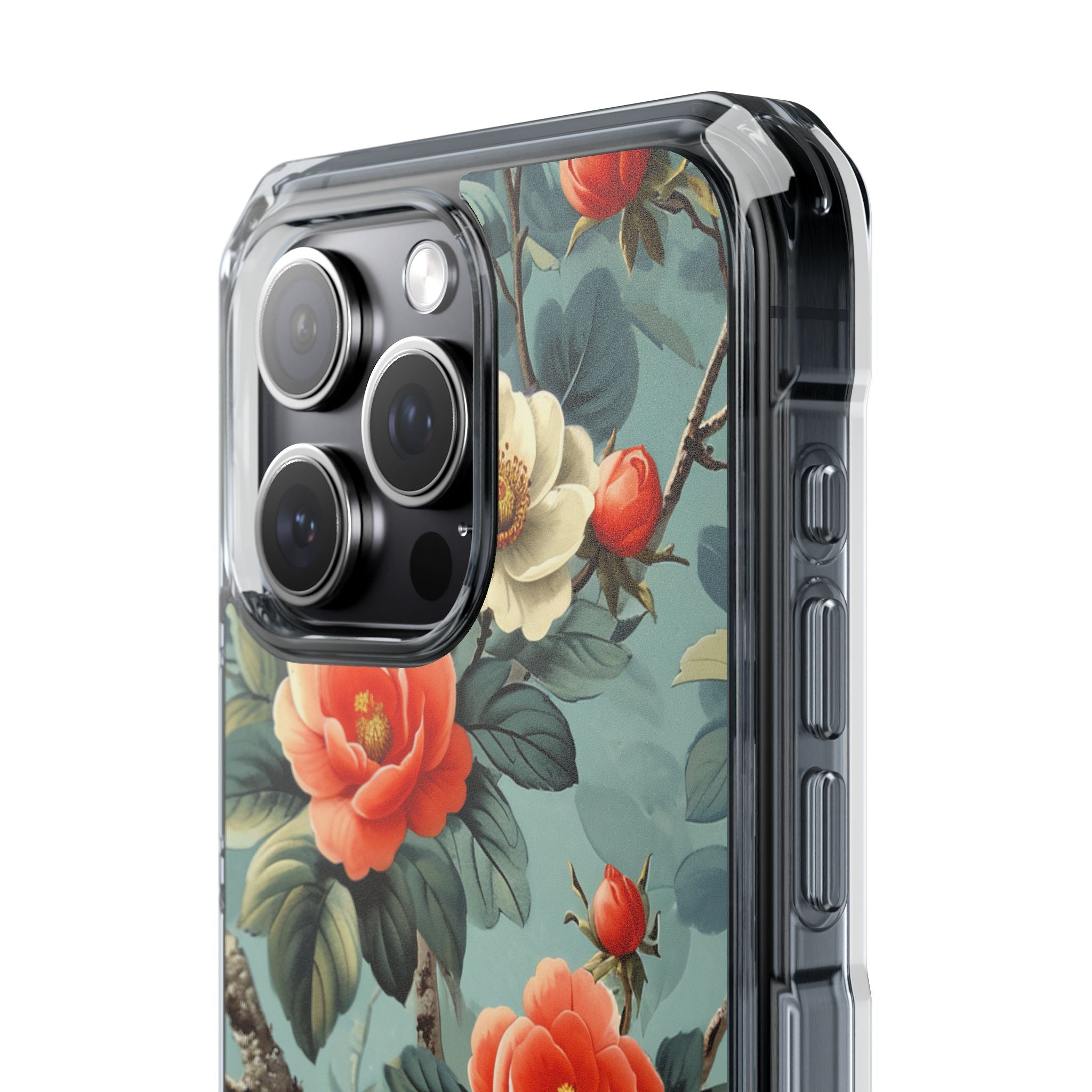 Vintage Floral Romance iPhone 15 - Clear Impact Phone Case