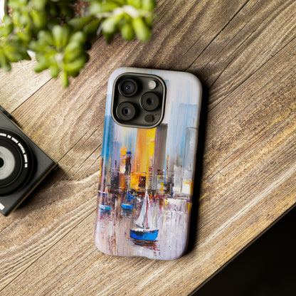 Oil Painting - Manhattan Bay - Protective Phone Case