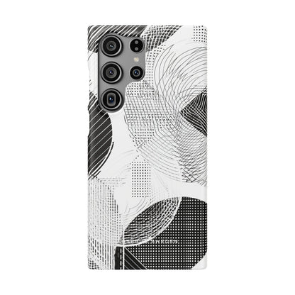 Geometric Monochrome Flow Samsung S23 - Slim Phone Case