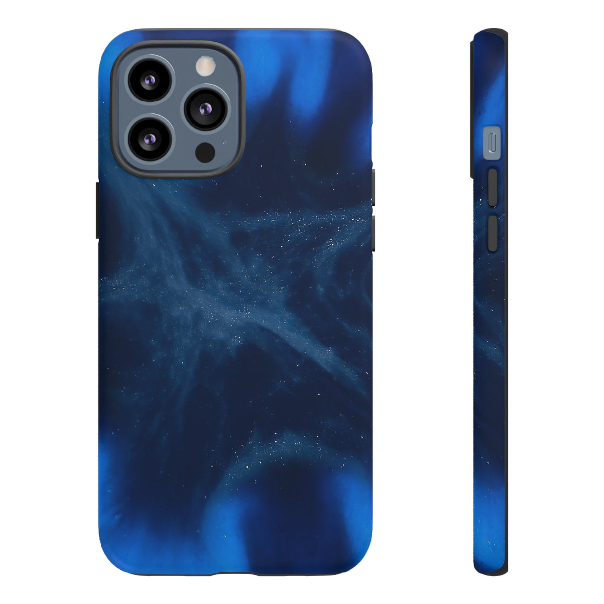 Blue Space Ink Art iPhone Case (Protective) iPhone 13 Pro Max Matte Phone Case