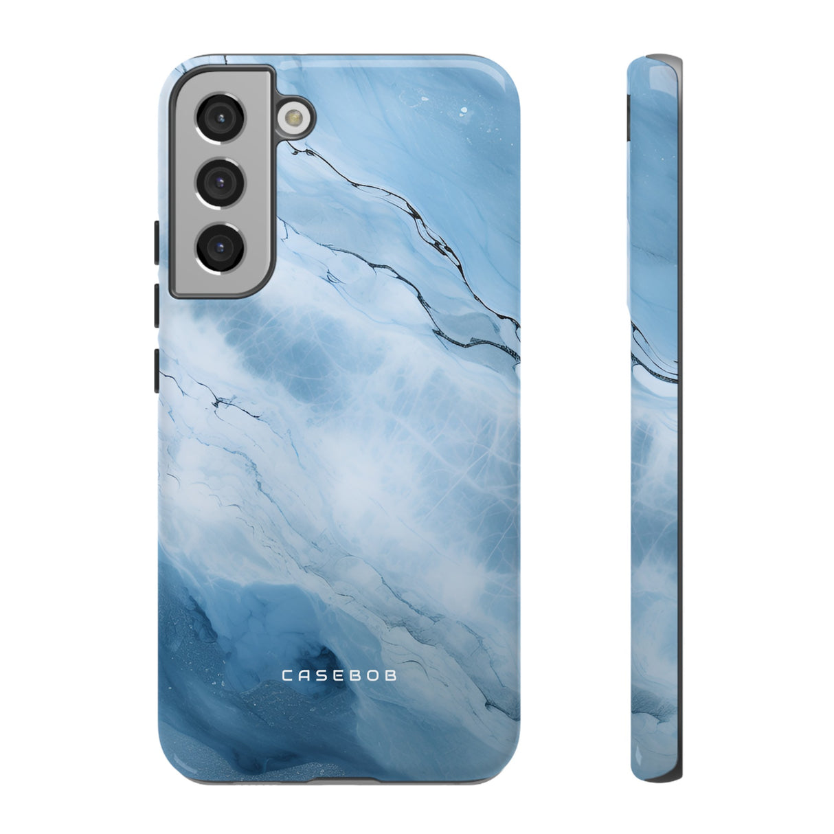 Light Navy Marble - Protective Phone Case