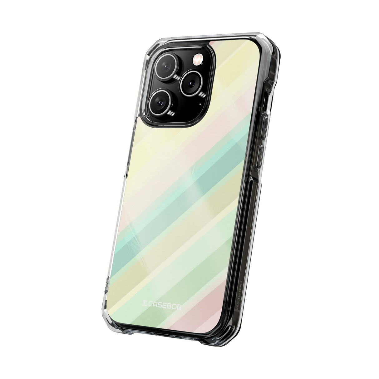 Pastellfarbenes Muster | Handyhülle für iPhone (Clear Impact Case – magnetisch)