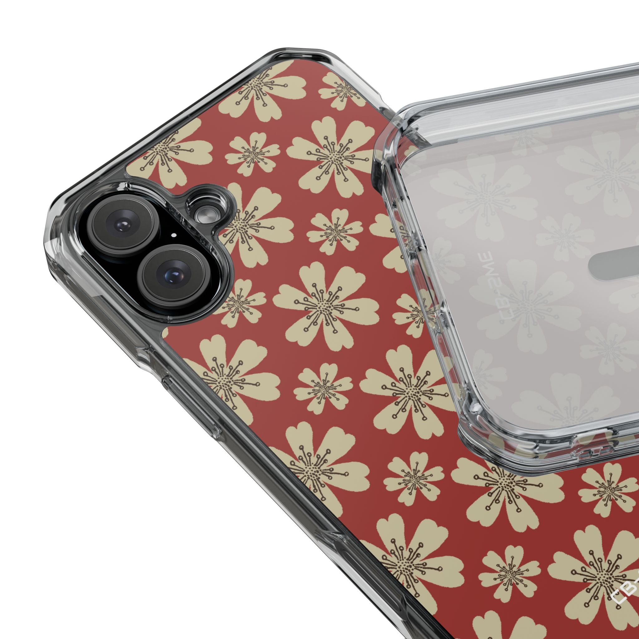Retro Red Florals iPhone Case - Impact