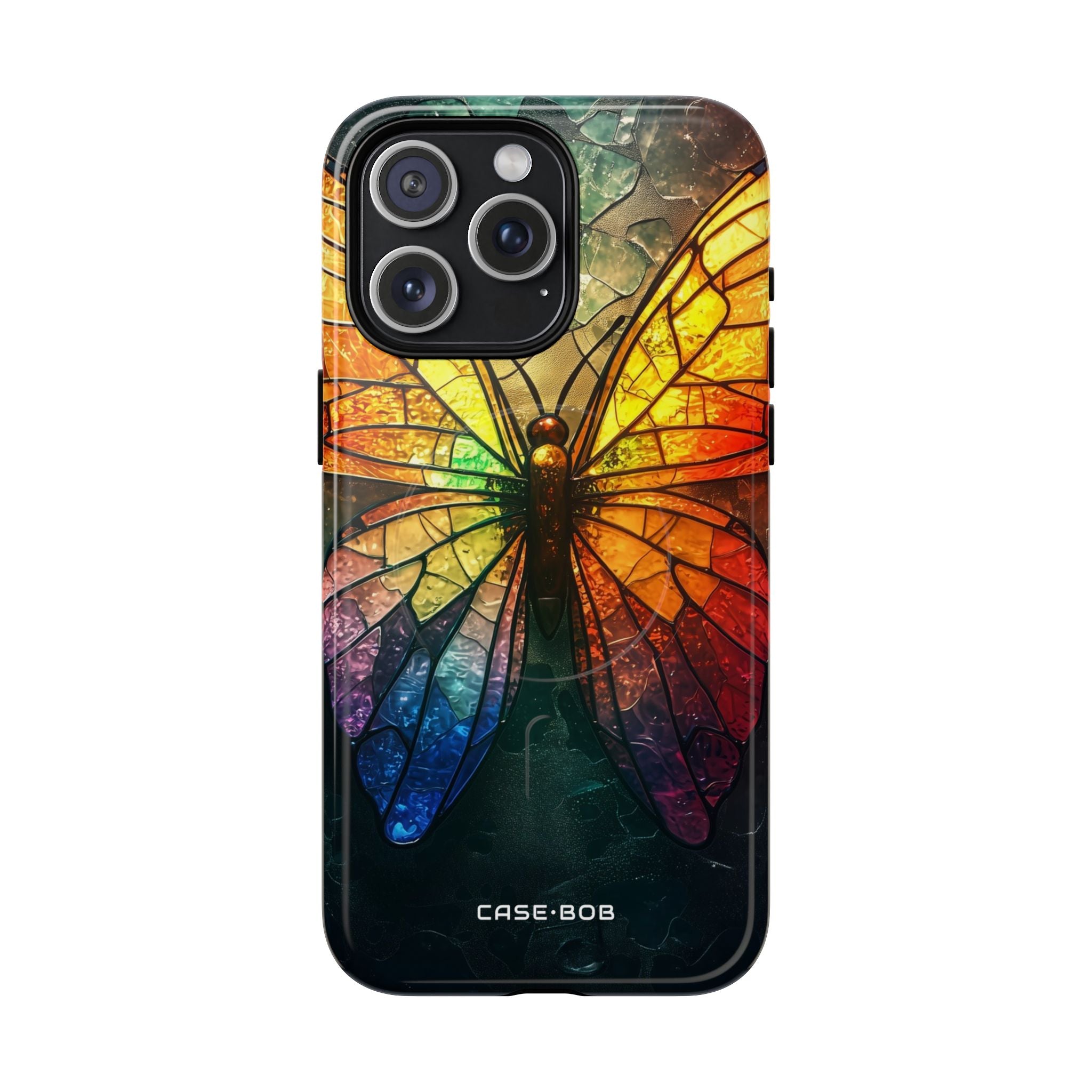 Stained Glass Butterfly iPhone 15 Pro Max Case - Tough+