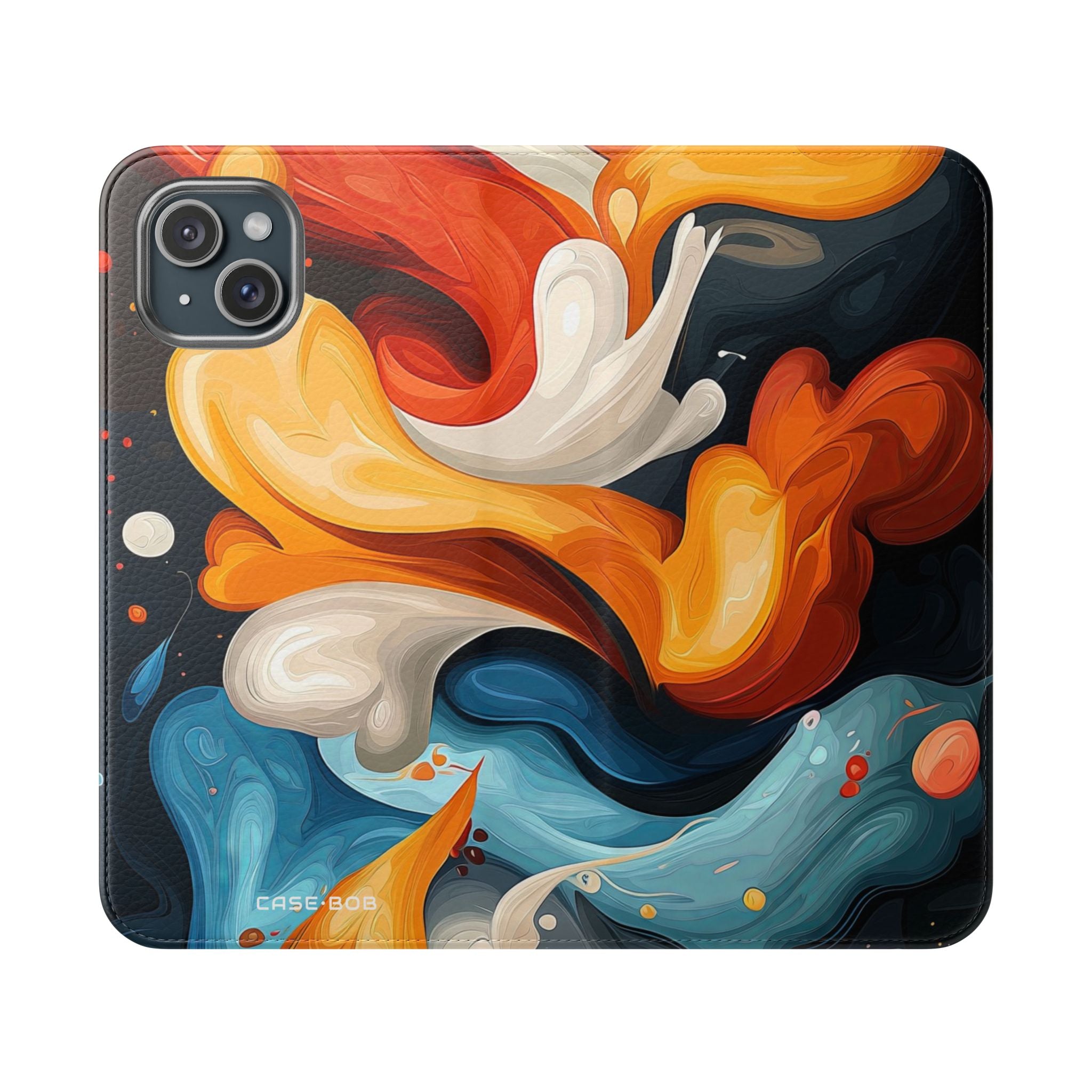 Fiery Swirl - iPhone 15 Plus Case - Wallet