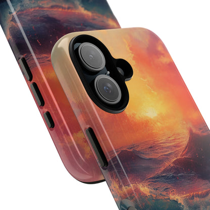 Ocean Sunset Waves - Tough iPhone 16 Phone Case