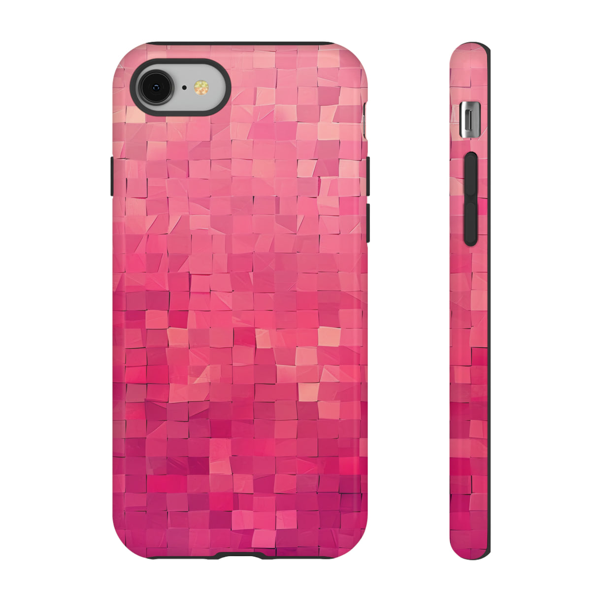 Pink Transition Squares - Protective Phone Case