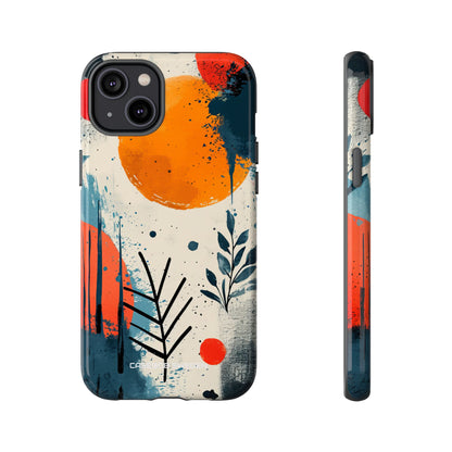 Orange Blue Splash - Tough iPhone 14 Phone Case