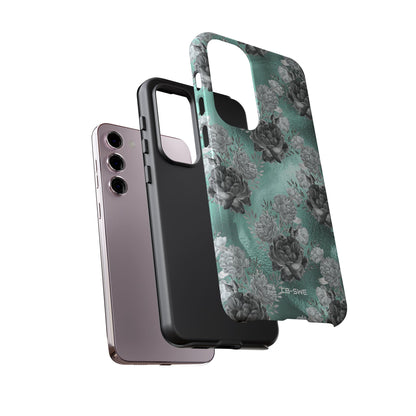 Teal Floral Elegance - Samsung Case