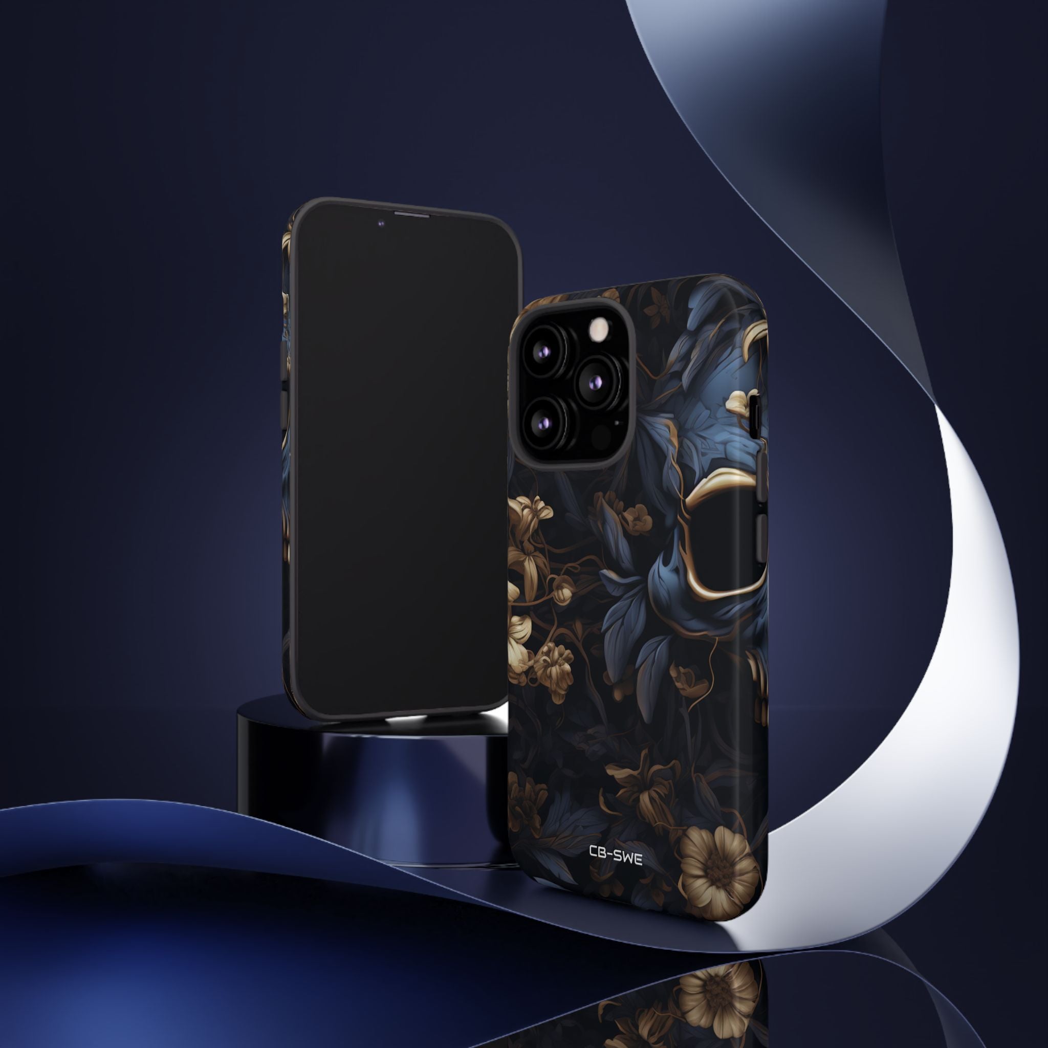 Gothic Floral Skull - iPhone Case