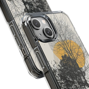 Minimalist Nature Harmony - Phone Case for iPhone (Clear Impact - Magnetic)