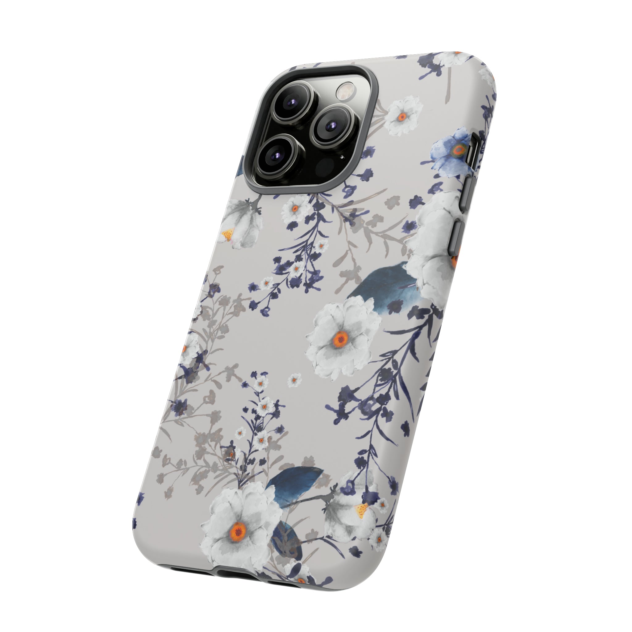 Watercolor Blue Summerflowers - Protective Phone Case